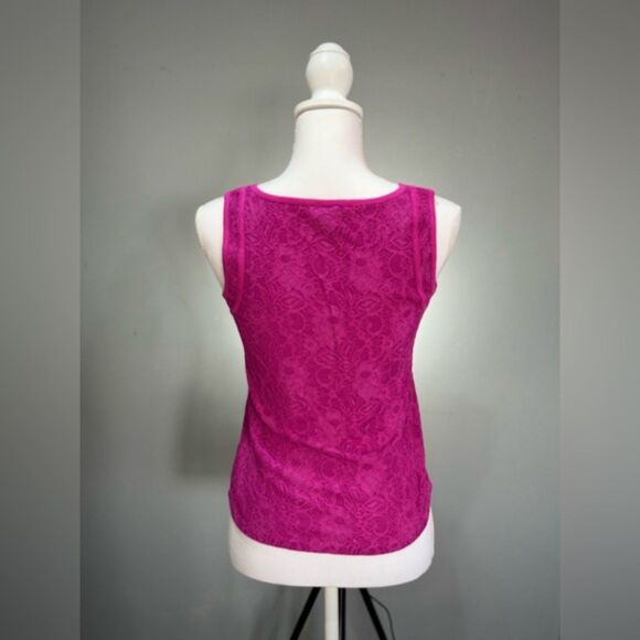 CLEARANCE! Pink Ann Taylor Lace Detail Sleeveless Blouse Size XS EUC - Picture 2 of 5